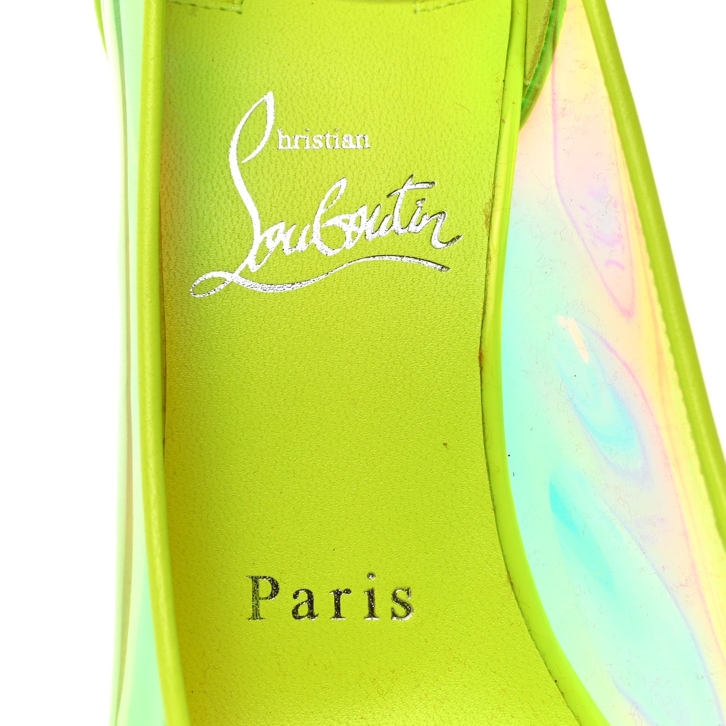 Patent Perle Debout Condorapik 100 Pumps 38 Fluo Yellow