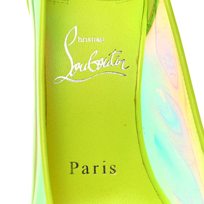 Christian Louboutin Patent Perle Debout Condorapik 100 Pumps 38 Fluo Yellow 6 of 7