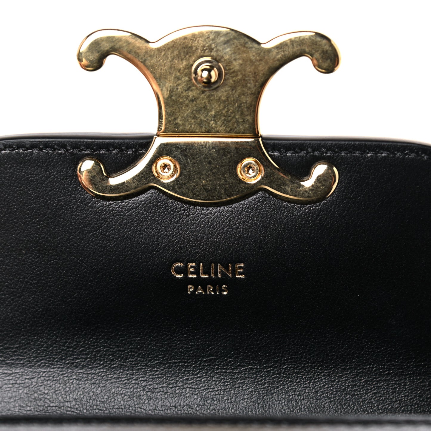 Shiny Calfskin Mini Triomphe Black