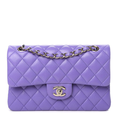 Chanel Caviar Quilted Small Double Flap Purple 1 of 11