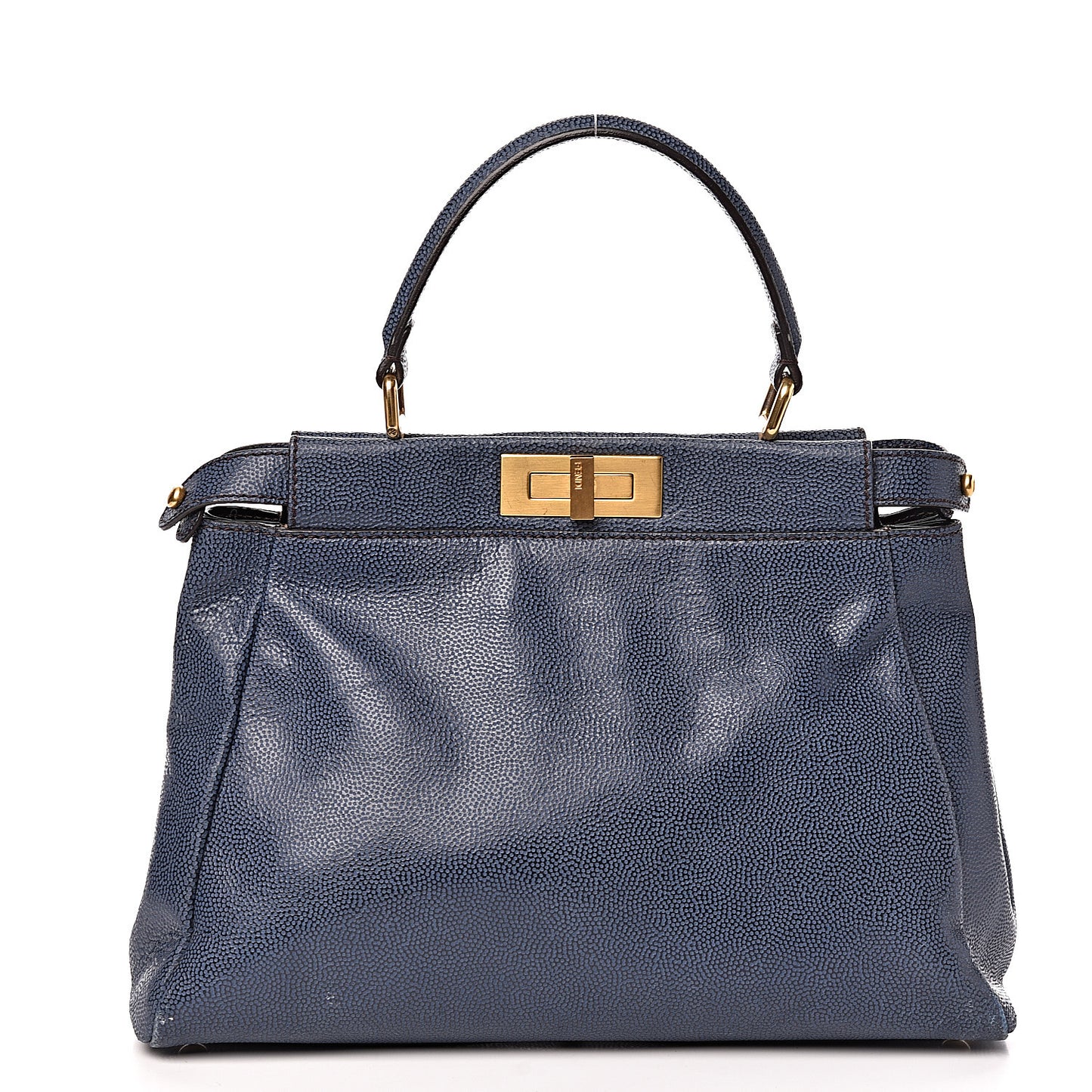 Patent Medium Peekaboo Iconic Satchel Blue