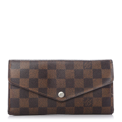 Louis Vuitton Damier Ebene Sarah Wallet NM 1 of 9