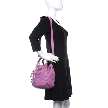 Balenciaga Agneau Giant 12 Gold Hardware Mini Pompon Rose Berlingot 2 of 15