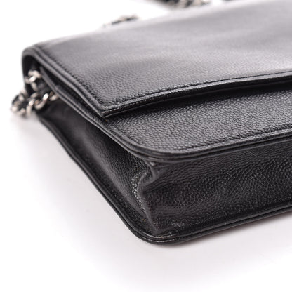 Chanel Caviar Sevruga Wallet On Chain WOC Black 9 of 15