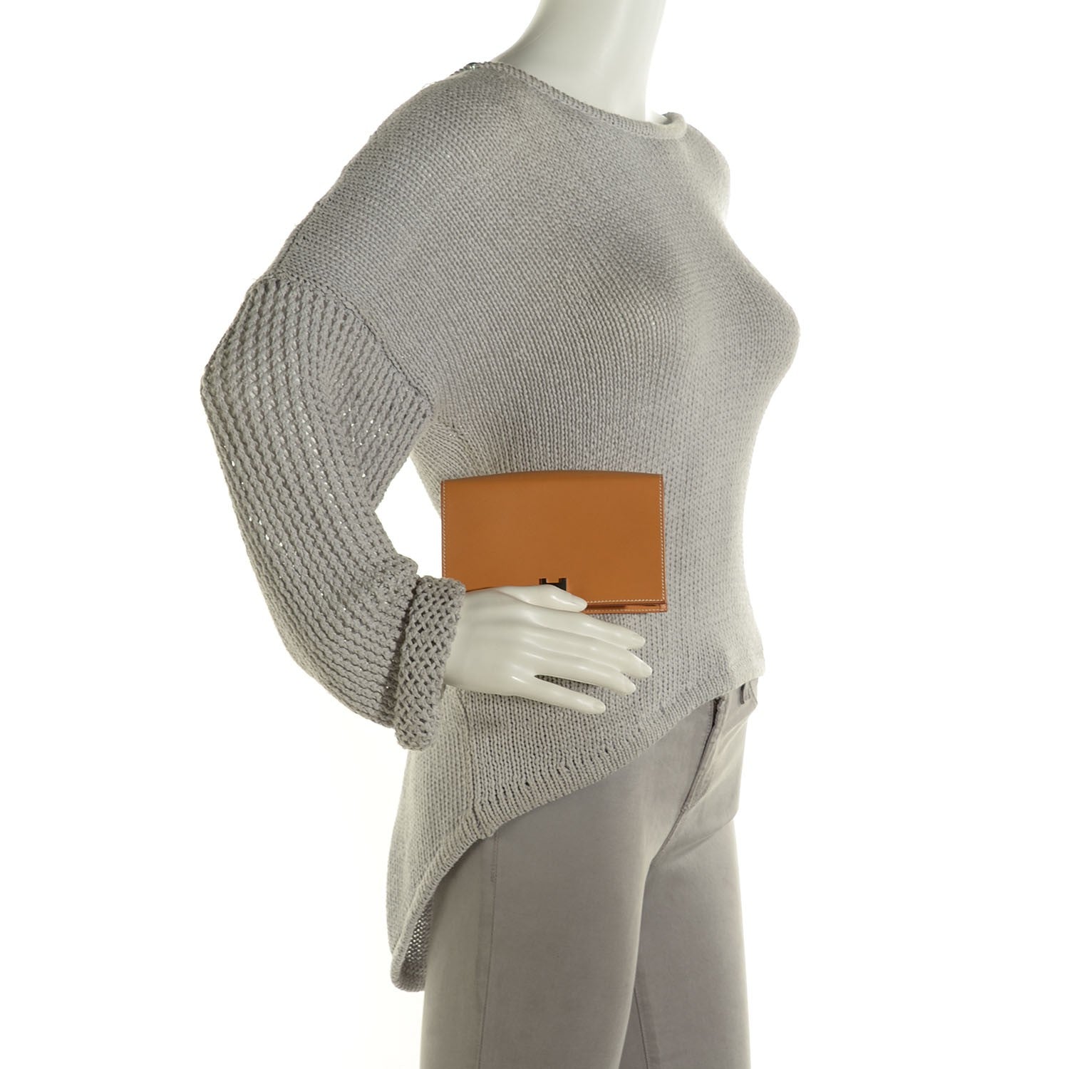 Hermes Vache Natural Waist Bag Clutch 2 of 12