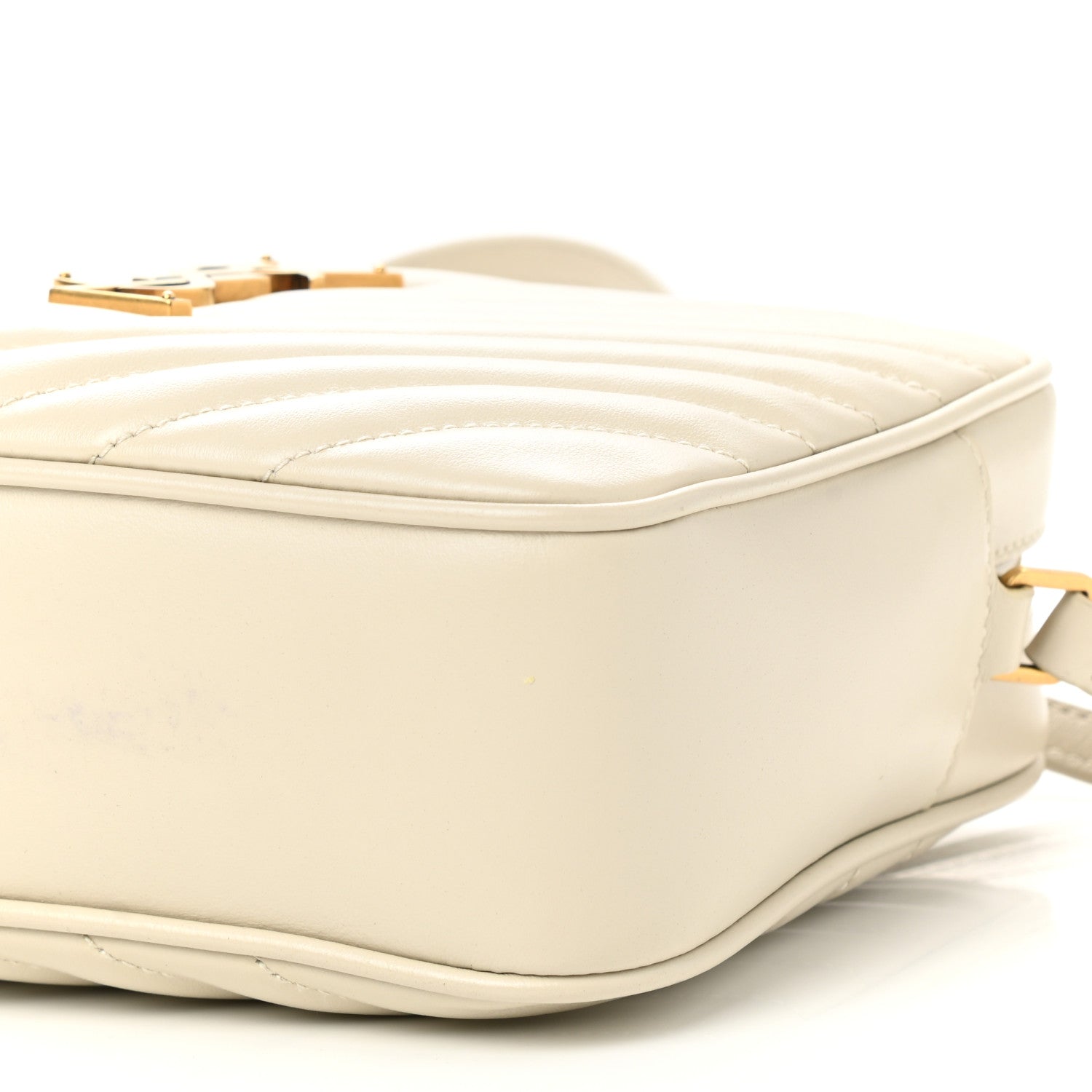 Saint Laurent Calfskin Matelasse Monogram Lou Camera Bag Crema Soft 10 of 11