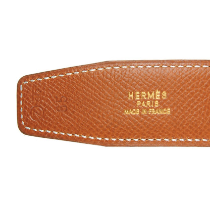Hermes Box Courchevel 32mm H Belt 65 Black Gold 5 of 9