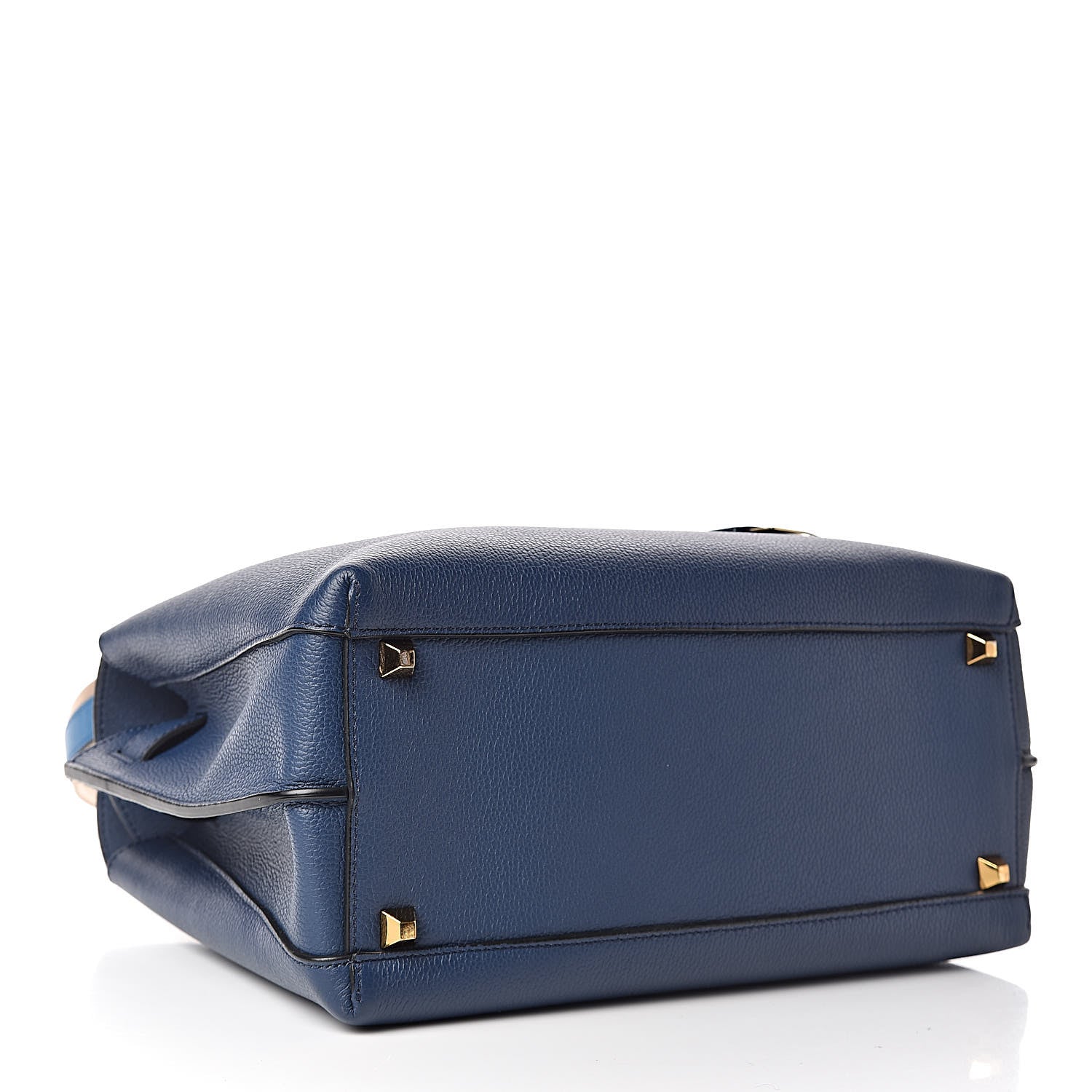 MCM Grained Calfskin Medium Milla Tote Navy 4 of 9