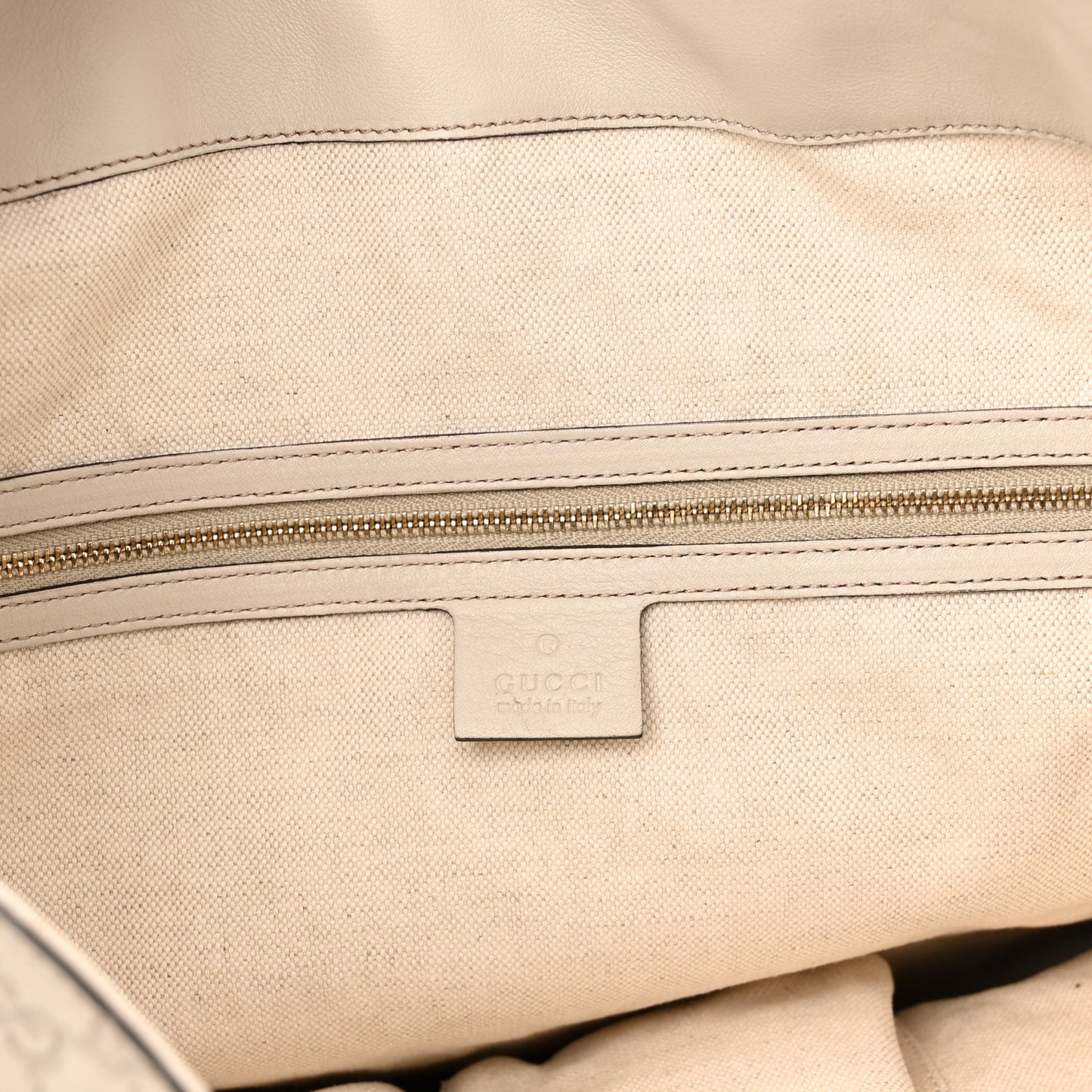 Guccissima Large Bree Foldover Tote Off White