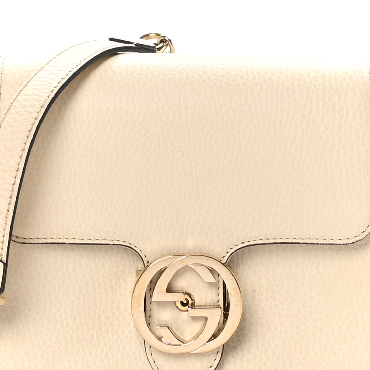 Dollar Calfskin Interlocking G Crossbody Bag Ivoire