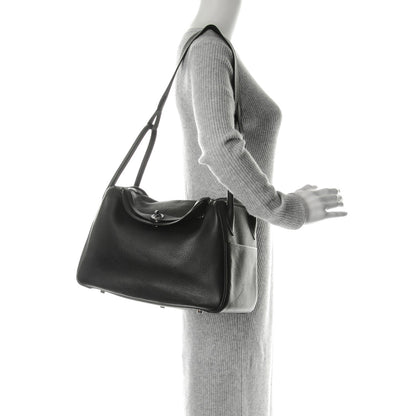 Hermes Taurillon Clemence Lindy 34 Black 2 of 7