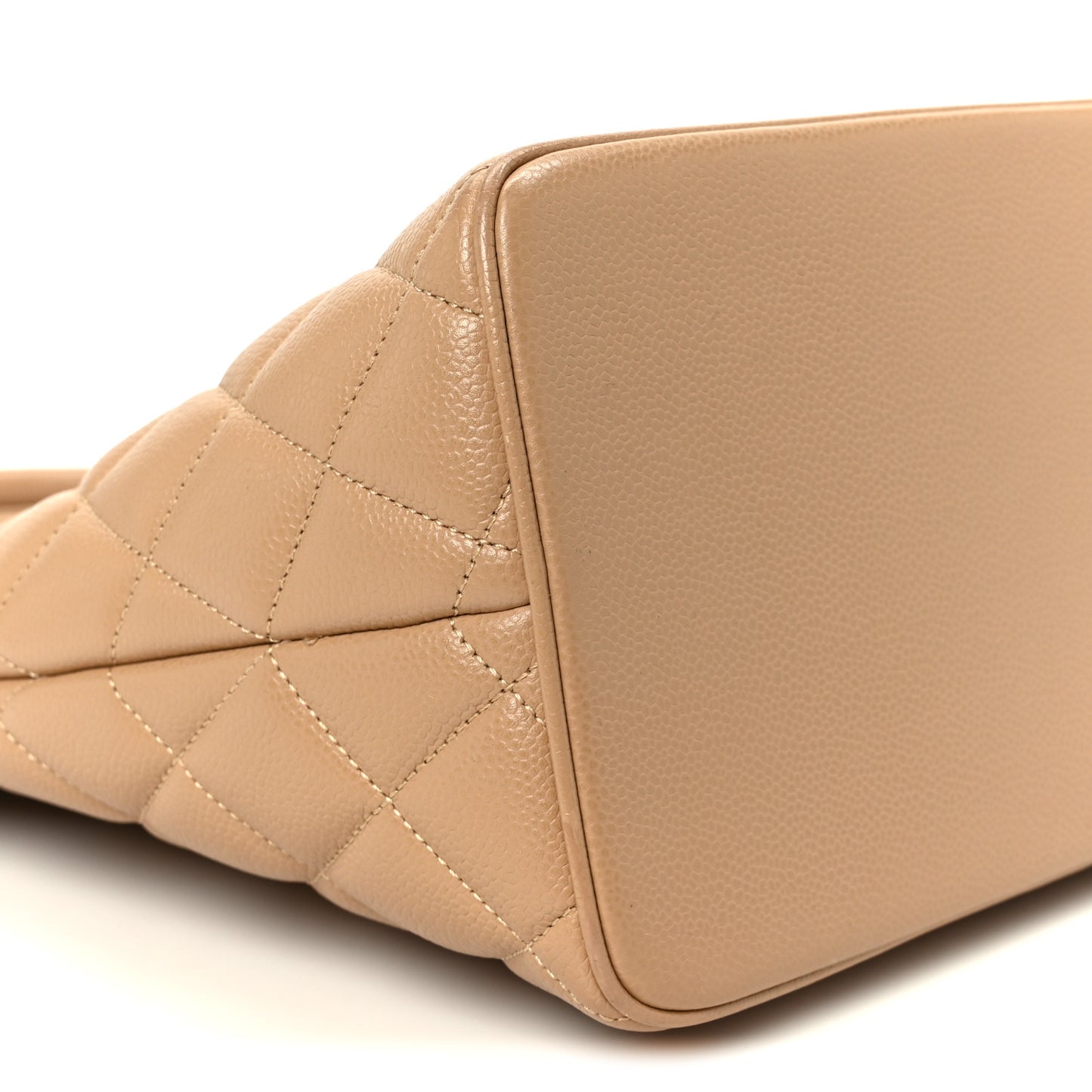 Caviar Quilted Medallion Tote Beige