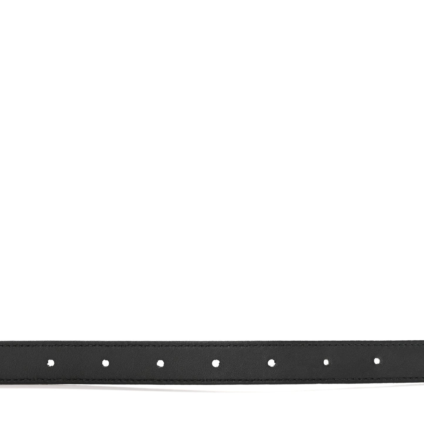 Calfskin Pearl Double G 20mm Belt 90 36 Black Cream