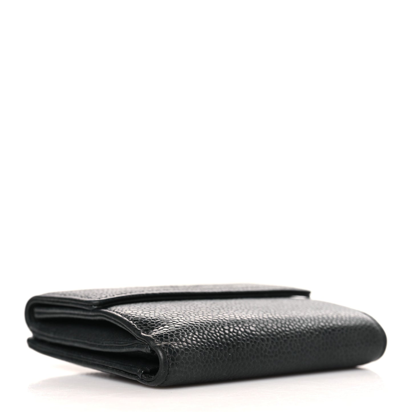 Caviar Timeless CC Compact Flap Wallet Black