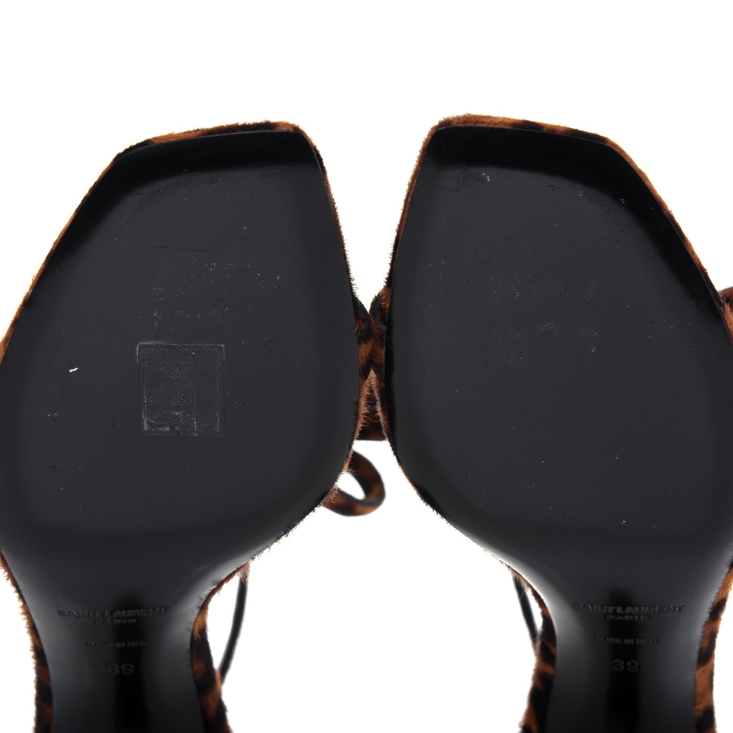 Saint Laurent Calf Hair Leopard Charlotte Sandals 39 Natural 8 of 11