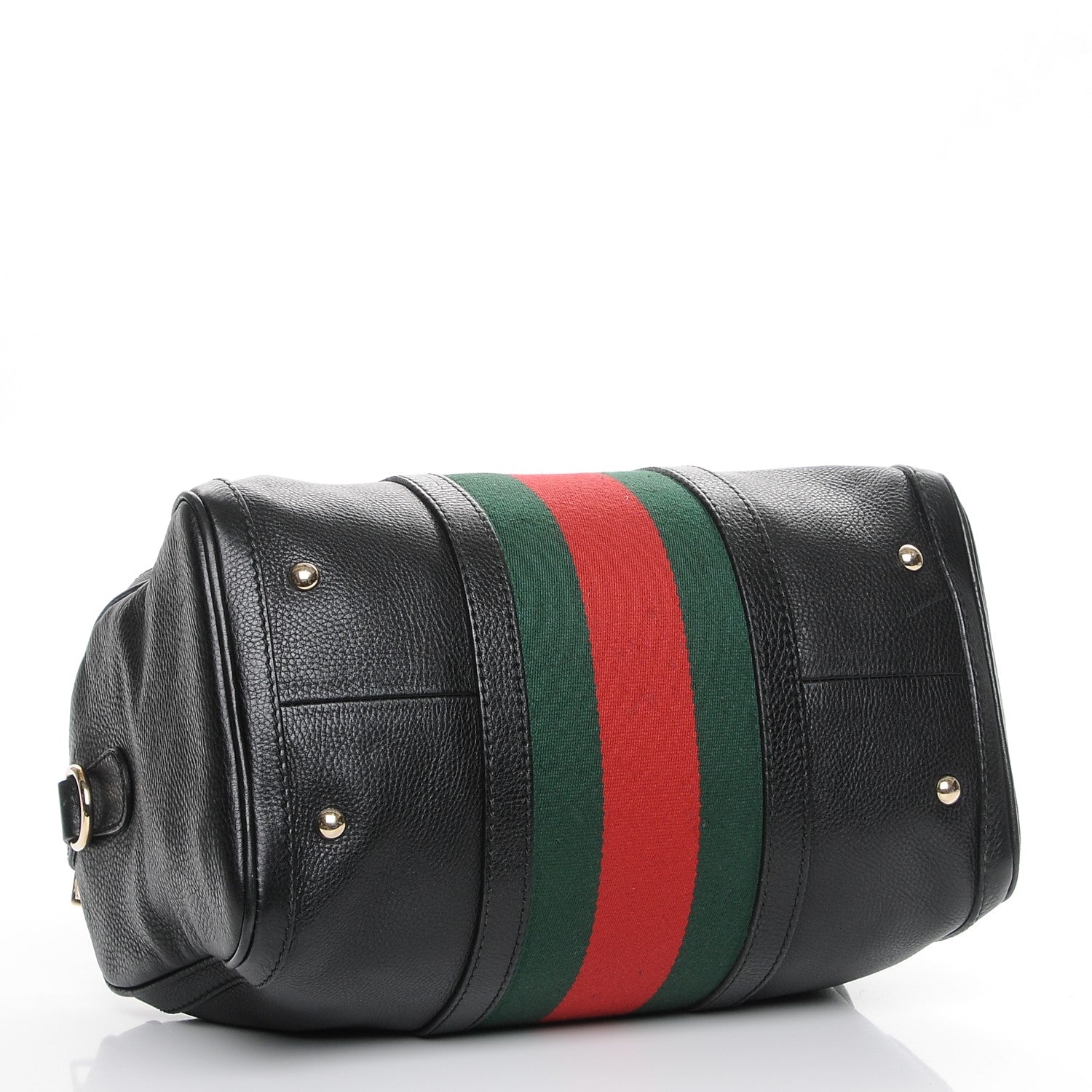 Gucci Calfskin Vintage Web Medium Boston Black 4 of 11