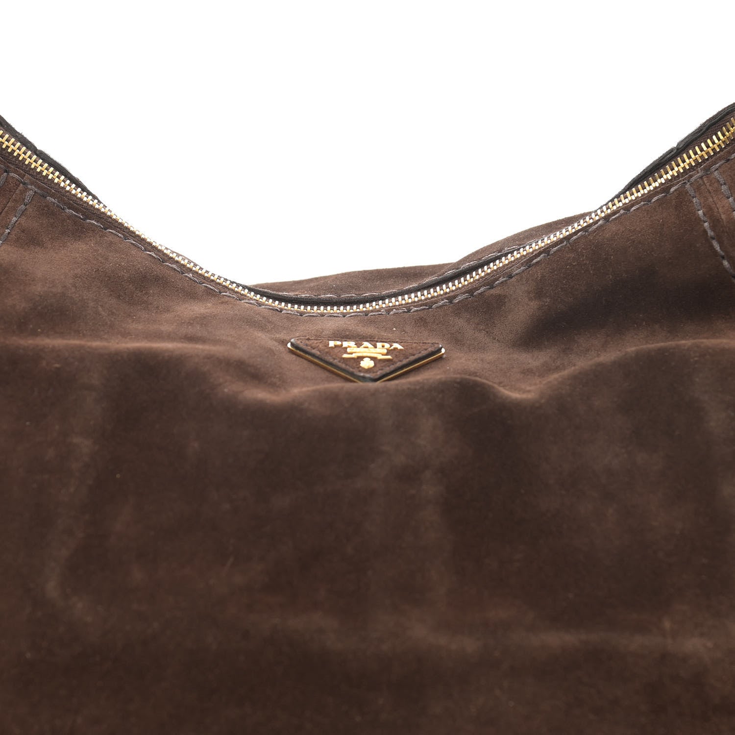 Prada Scamosciato Suede Hobo Brown 1053061 – FASHIONPHILE