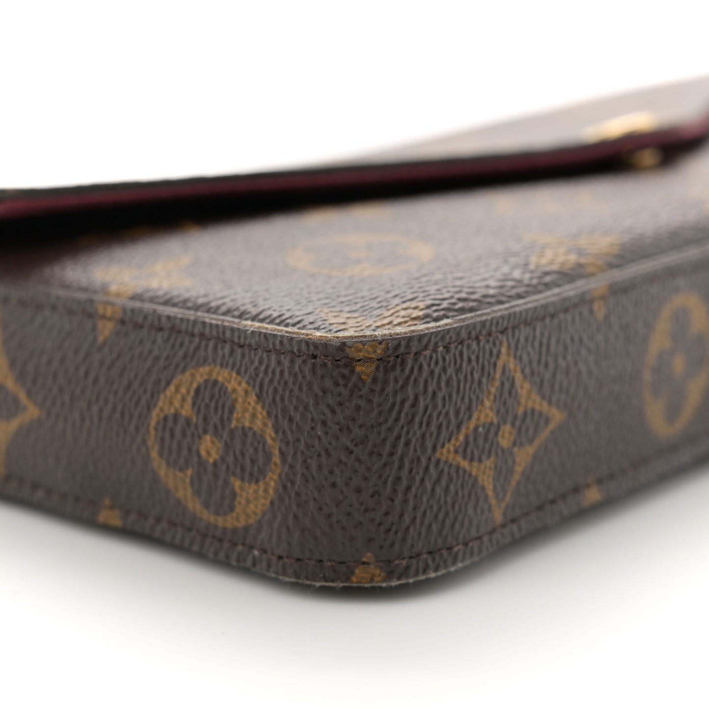 Monogram Pochette Felicie Chain Wallet Fuchsia