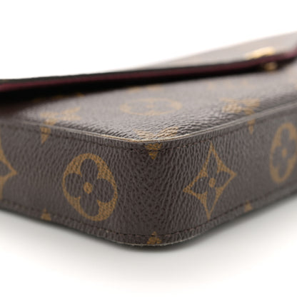 Louis Vuitton Monogram Pochette Felicie Chain Wallet Fuchsia 10 of 16