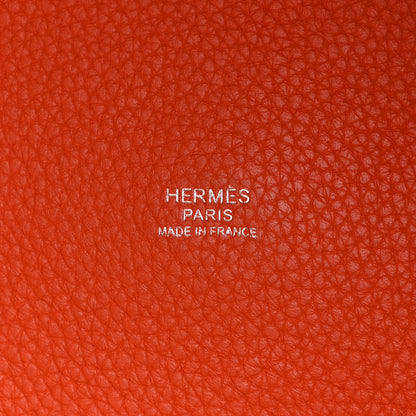 Hermes Taurillon Clemence Picotin Lock 26 GM Orange 6 of 10