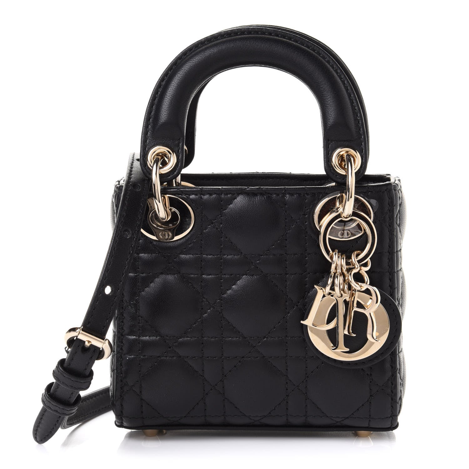 Christian Dior Lambskin Cannage Micro Lady Dior Black 1 of 10