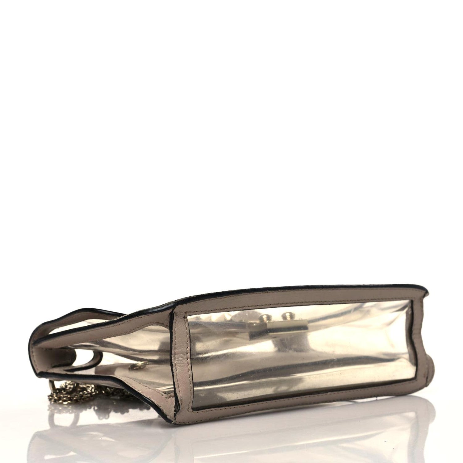 Valentino Garavani PVC Nappa Naked Medium Glam Lock Rockstud Flap Poudre 3 of 18