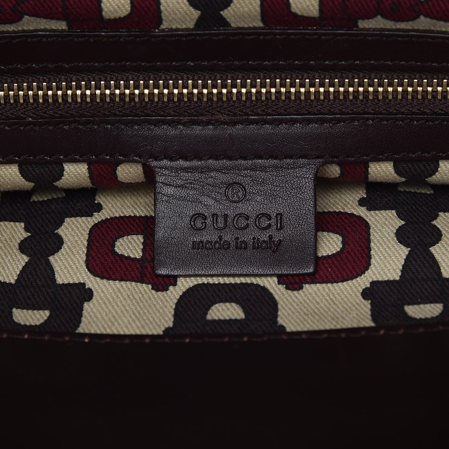 Gucci Guccissima Medium Punch Top Handle Tote Brown 7 of 12