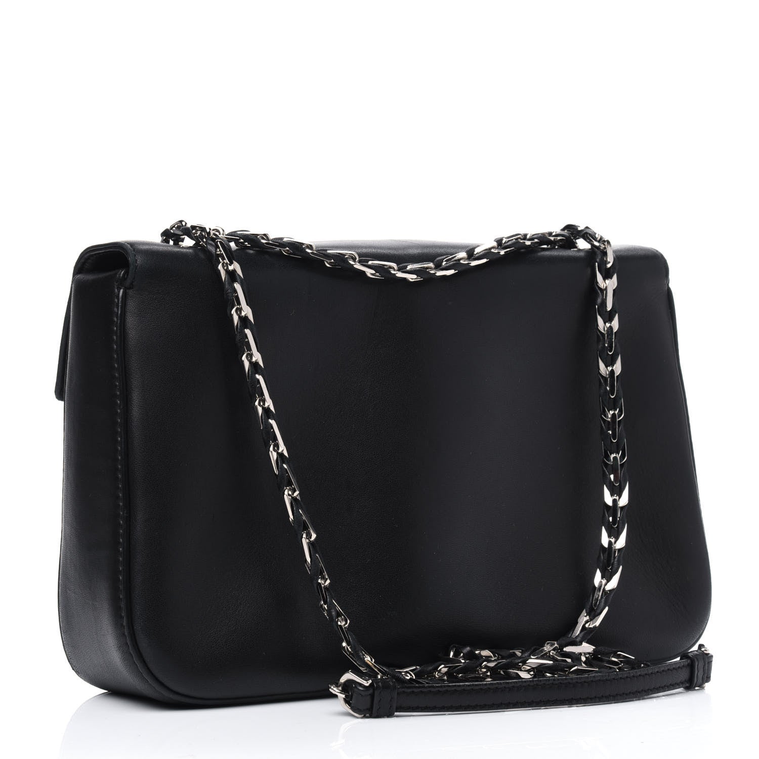 Fendi Nappa Be Baguette Crossbody Bag Black 2 of 6