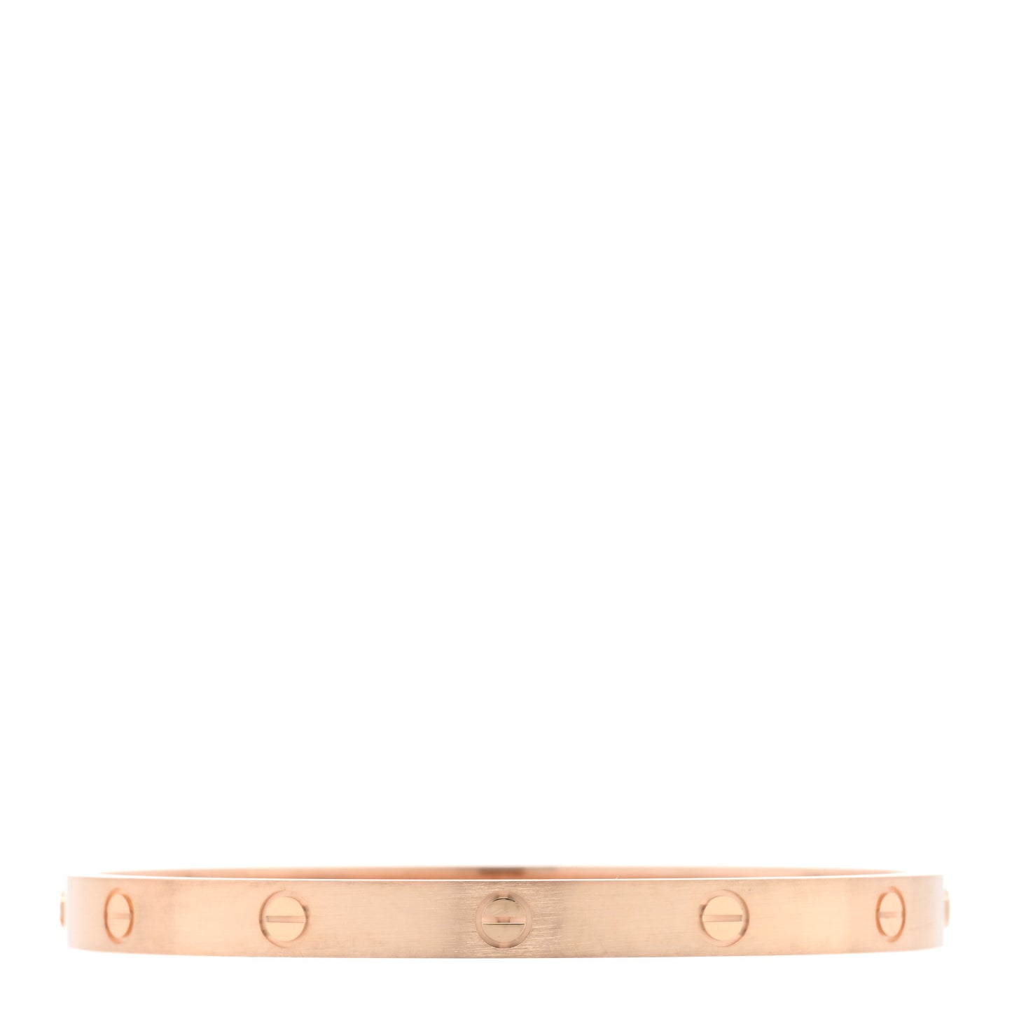 18K Pink Gold Brushed Finish LOVE Bracelet 20