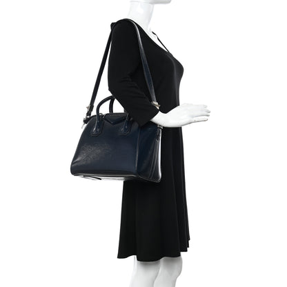 Givenchy Crinkled Patent Deerskin Small Antigona Deep Blue 2 of 10