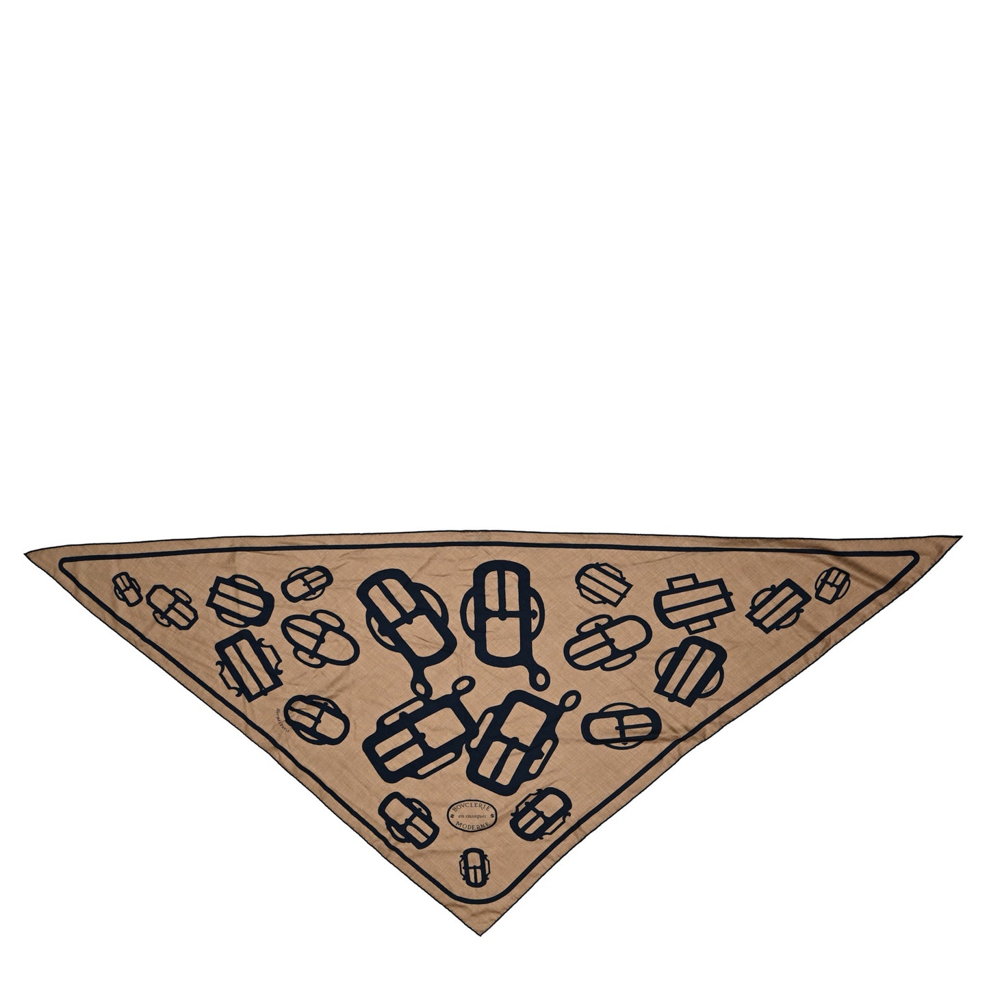 Cashmere Silk Bouclerie Moderne En Casaque Giant Triangle Scarf Caramel Caban