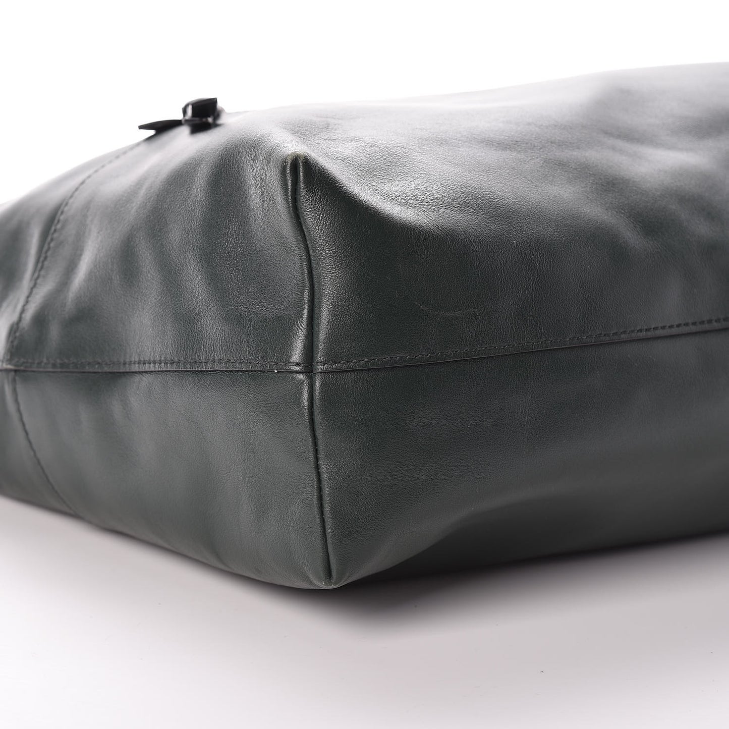 Vitello Soft Calfskin Shopping Tote Dark Green