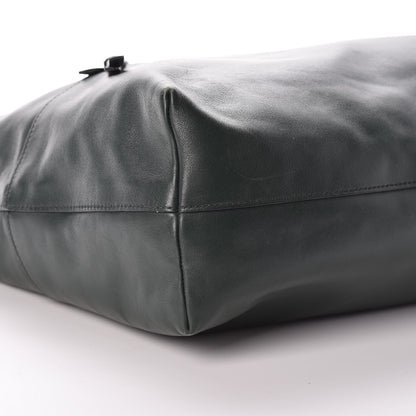 Miu Miu Vitello Soft Calfskin Shopping Tote Dark Green 7 of 12