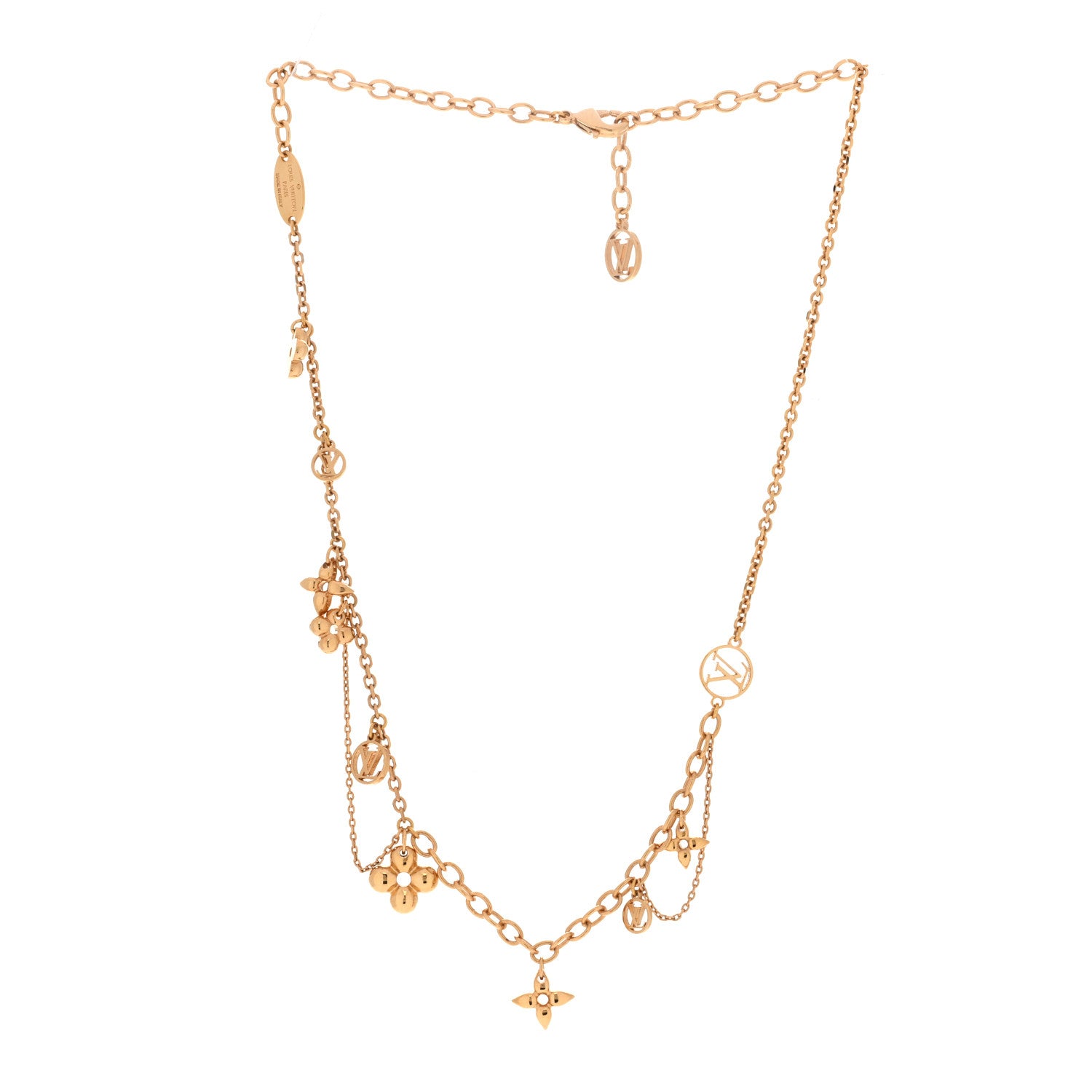 Louis Vuitton Metal Blooming Supple Necklace Gold 3 of 8