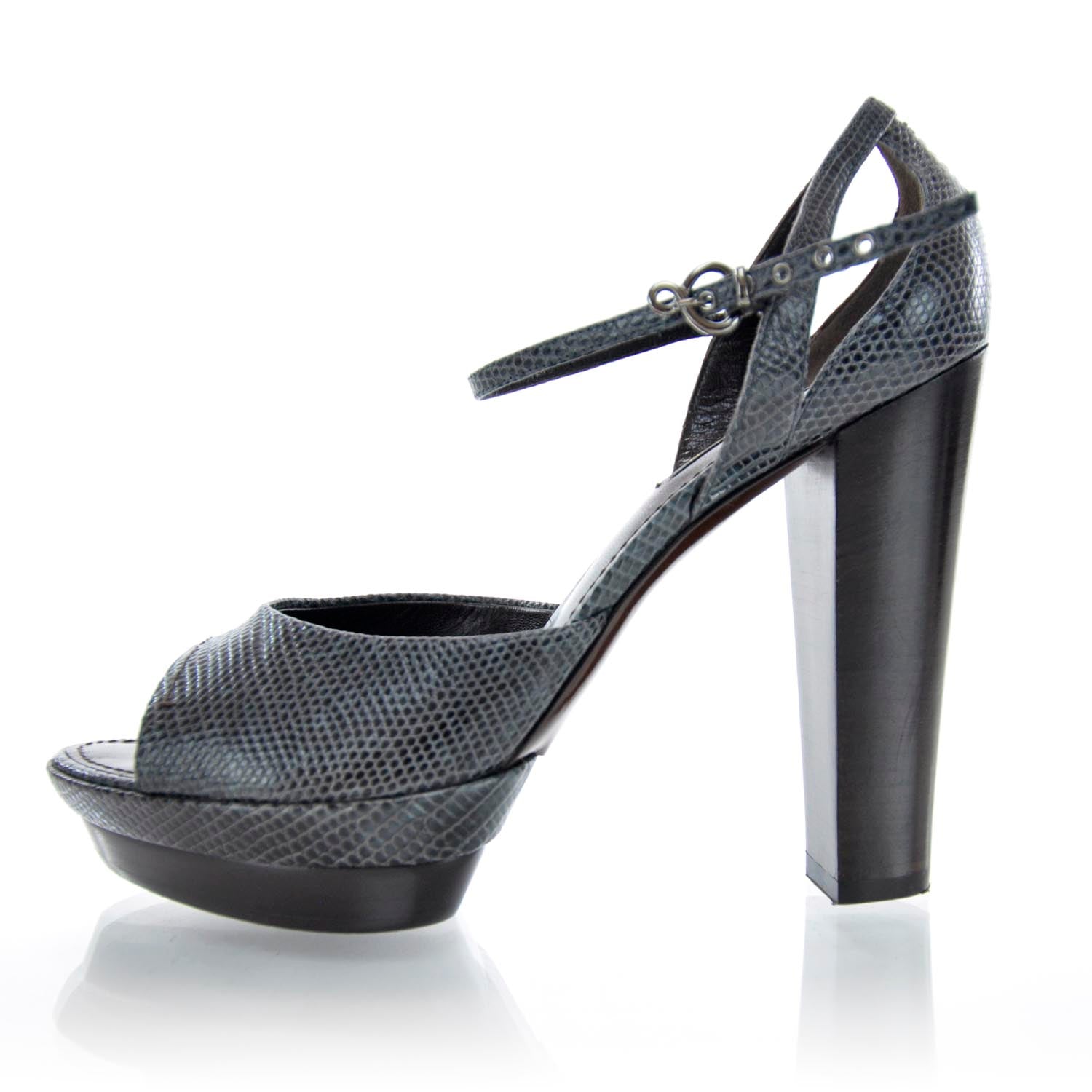Louis Vuitton Lizard Skin Platform Heels 39 1 of 6