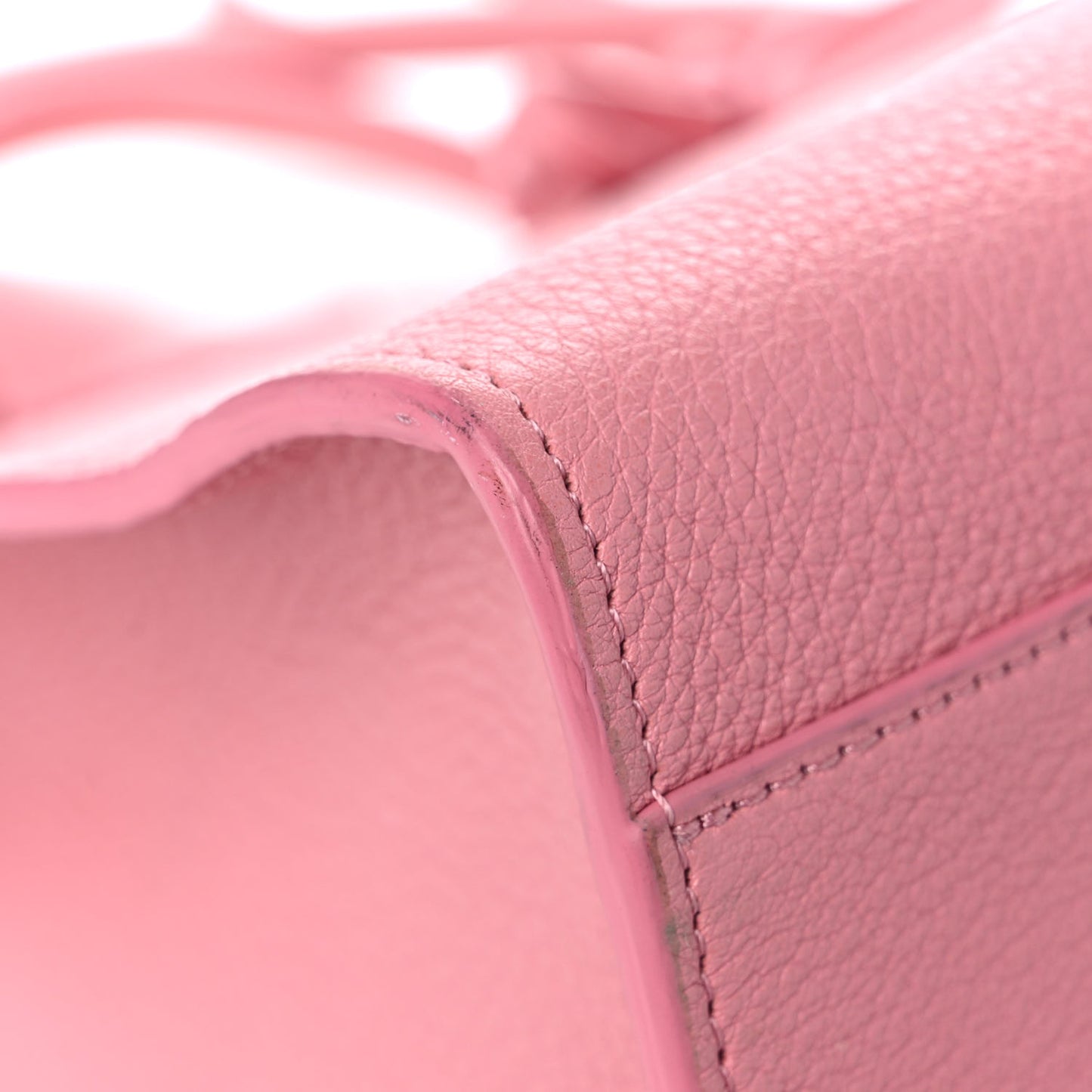 Tumbled Calfskin Large Sun Bag Peony