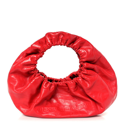 Alexander Wang Crackle Patent Calfskin Small Handle Crescent Bag Flame Red 1 of 10