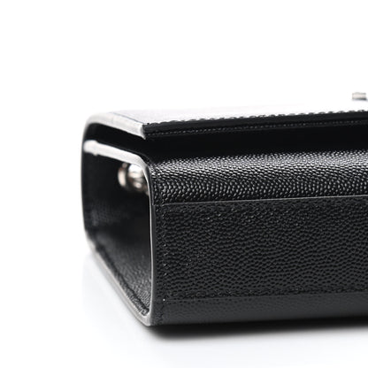 Saint Laurent Grain De Poudre Small Classic Monogram Kate Tassel Satchel Black 5 of 8
