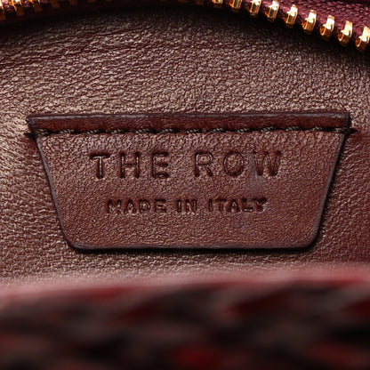 The Row Handwoven Calfskin Sunset Clutch Burgundy 6 of 7