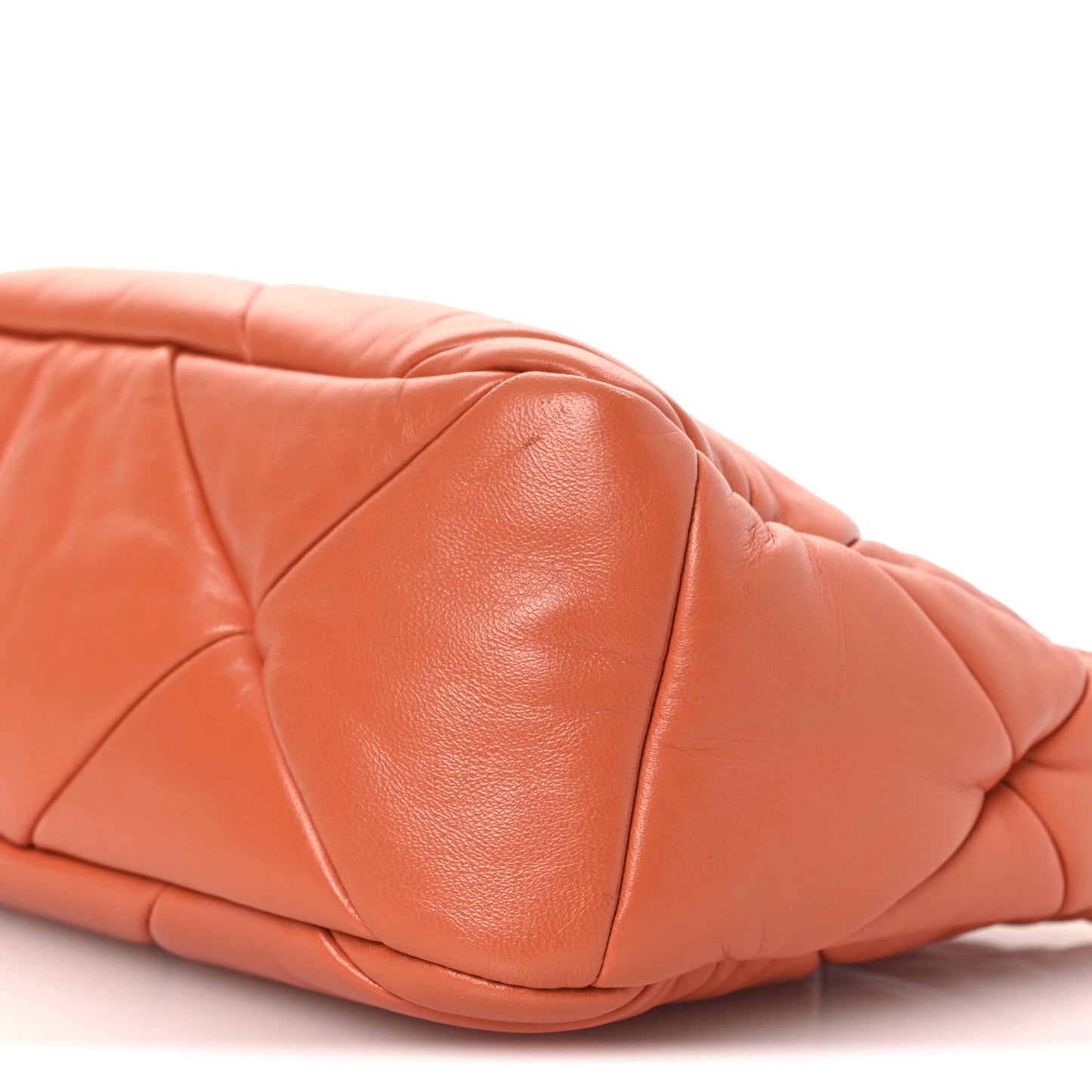 Nappa Triangle Quilted Patchwork System Bag Arancio