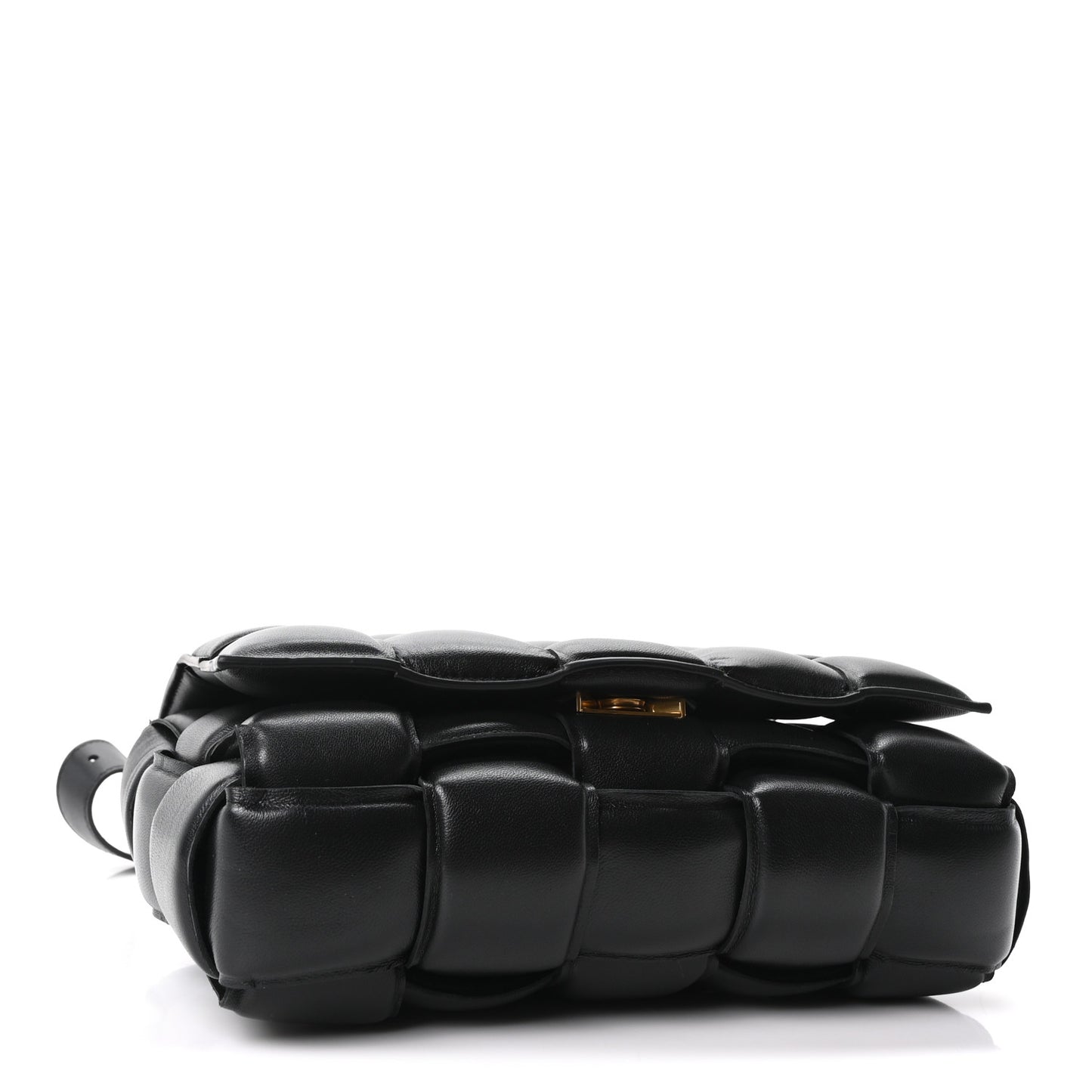 Nappa Maxi Intreccio Padded Cassette Crossbody Bag Black