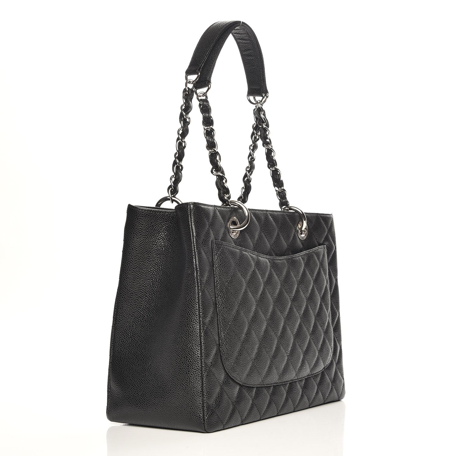 Chanel Caviar Quilted Grand Shopping Tote GST Black 3 of 8
