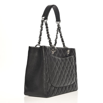 Chanel Caviar Quilted Grand Shopping Tote GST Black 3 of 8