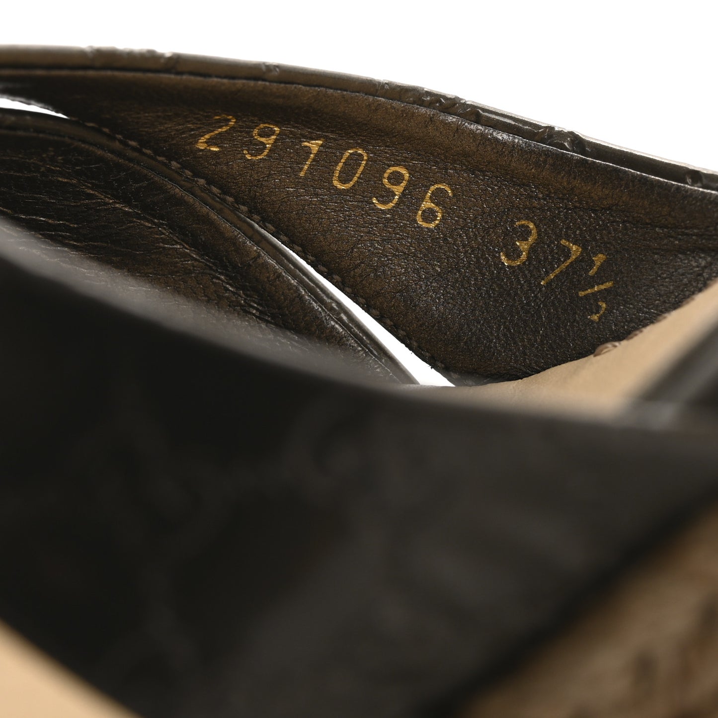 Patent Microguccissima Penelope Espadrille Wedge Sandals 37.5 Acero
