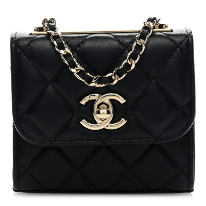 Chanel Lambskin Quilted Mini Trendy CC Clutch With Chain Black 1 of 10