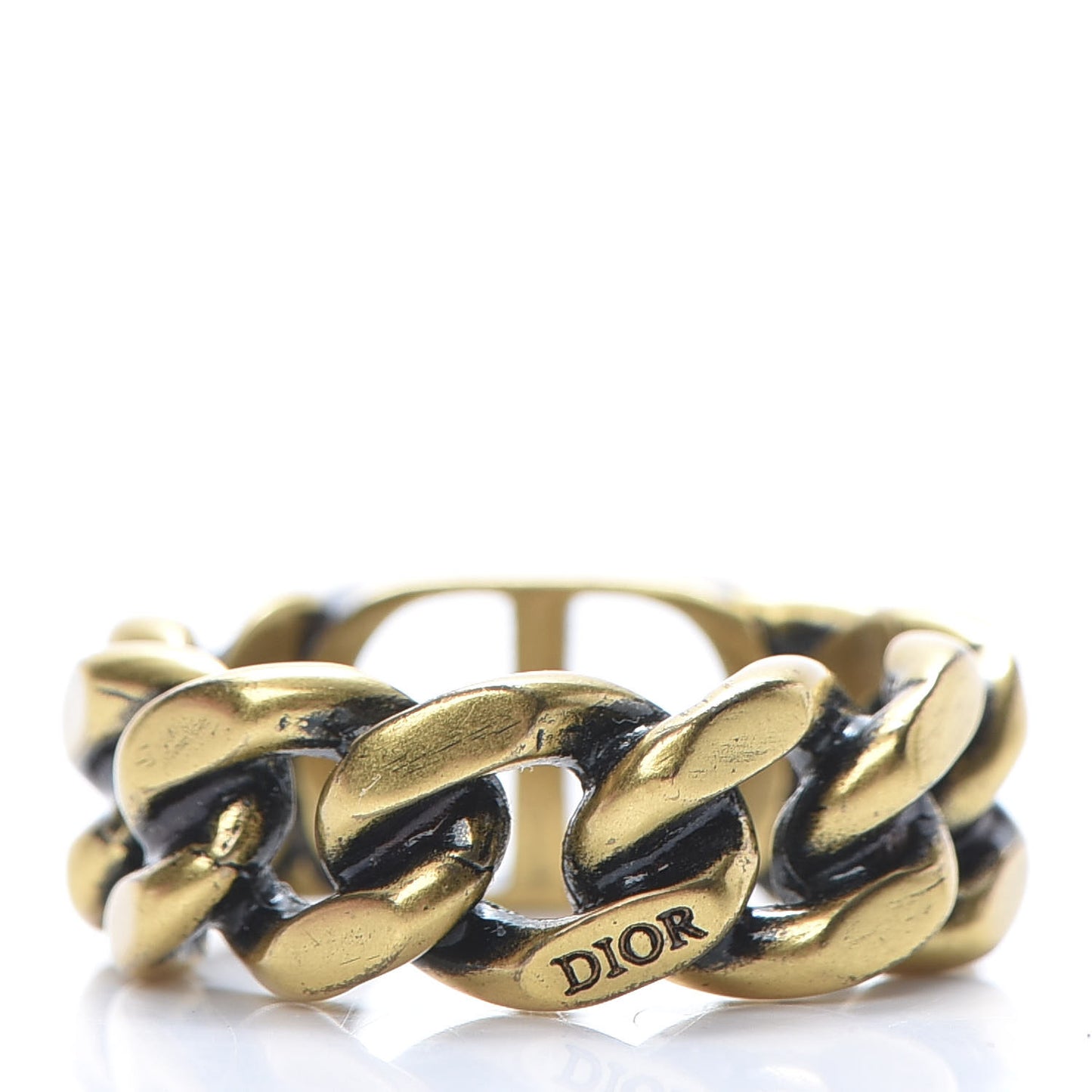 Metal Montaigne 30 Chain Ring Antique Gold