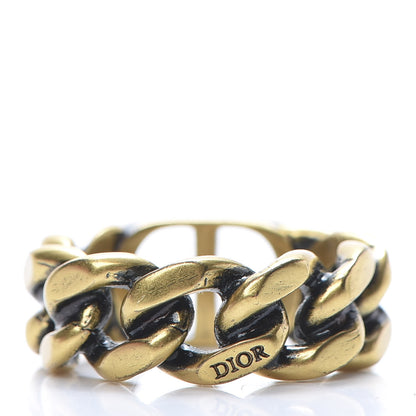 Christian Dior Metal Montaigne 30 Chain Ring Antique Gold 3 of 6