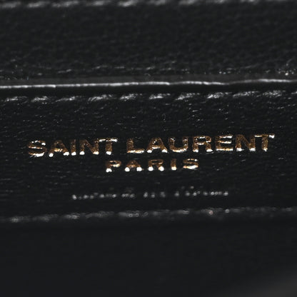 Saint Laurent Grain de Poudre Mini Classic Monogram Cassandra Top Handle Black 6 of 11