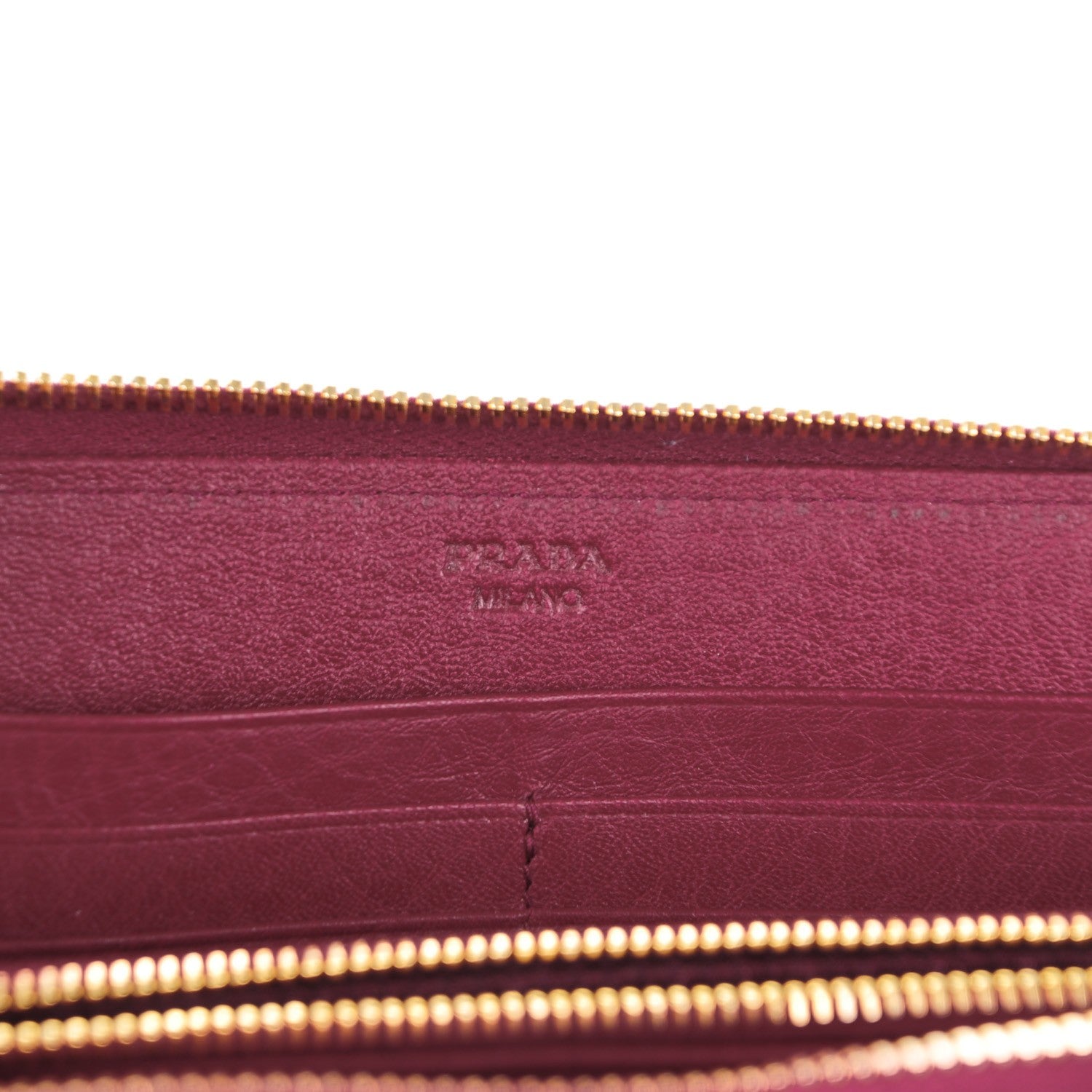 Prada Vitello Daino Zip Around Wallet Ametista 6 of 7