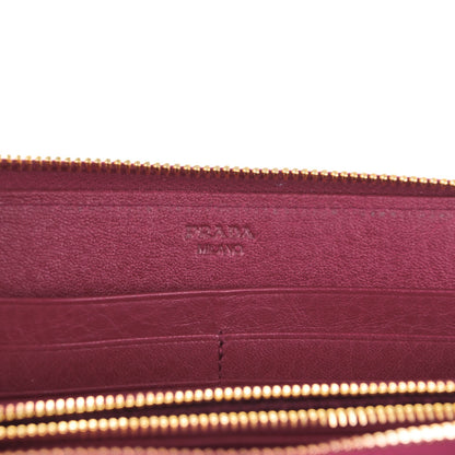 Prada Vitello Daino Zip Around Wallet Ametista 6 of 7
